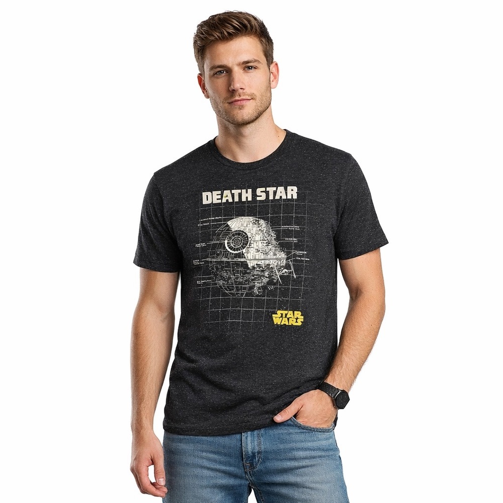 Star Wars Death Star Graphic Tee Medium Vintage Y2K Boho